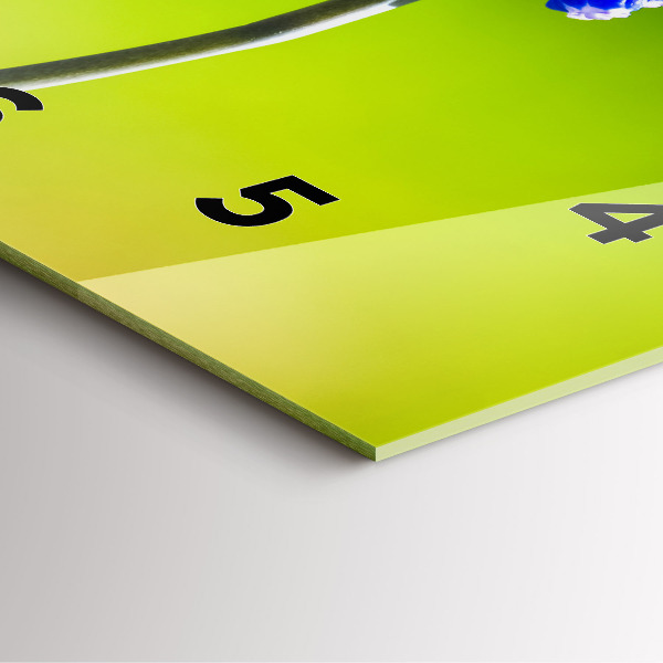 Orologio quadrato Fiori blu