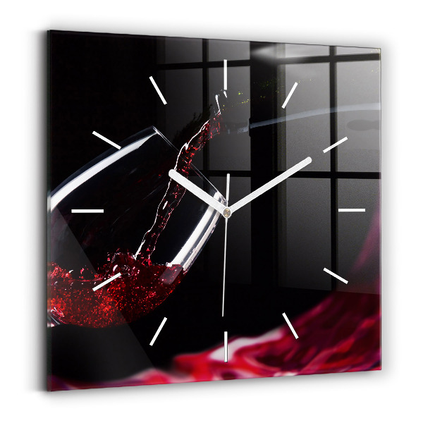 Orologio quadrato Vino rosso