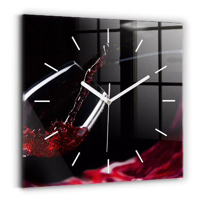 Orologio quadrato Vino rosso