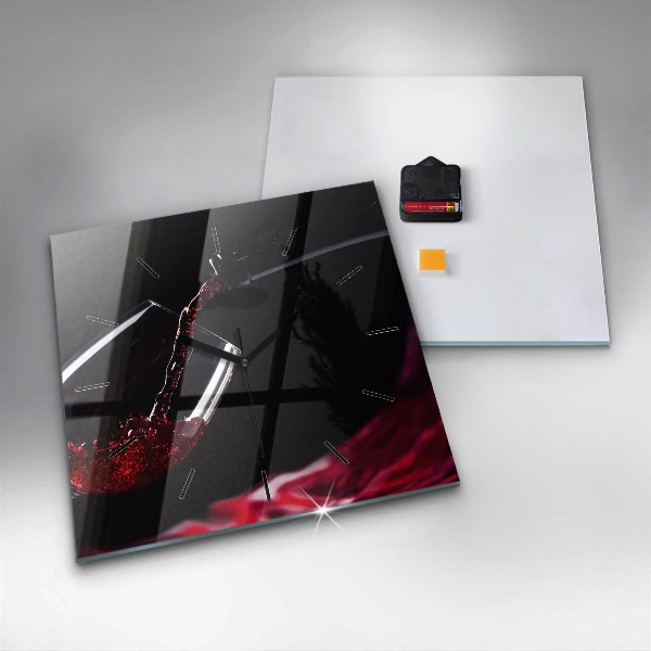 Orologio quadrato Vino rosso