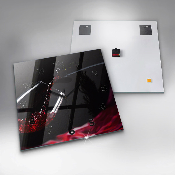 Orologio quadrato Vino rosso