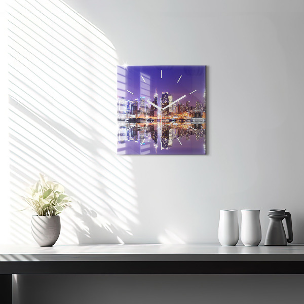 Orologio quadrato New York di notte