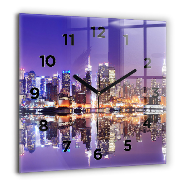 Orologio quadrato New York di notte