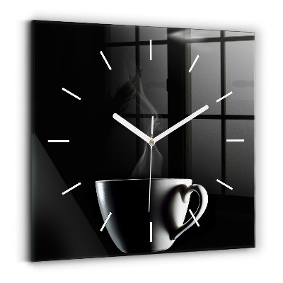 Orologio quadrato Una tazza di caffè