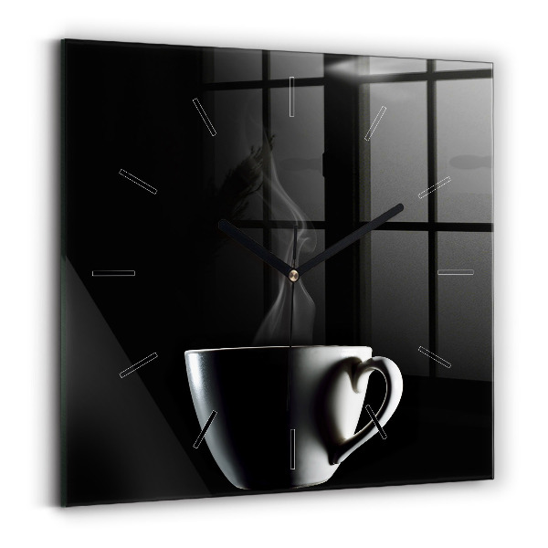 Orologio quadrato Una tazza di caffè