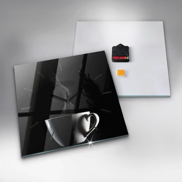 Orologio quadrato Una tazza di caffè