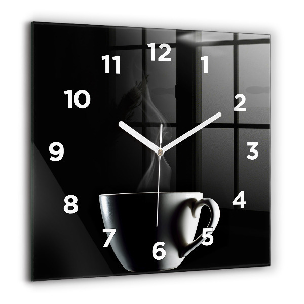 Orologio quadrato Una tazza di caffè