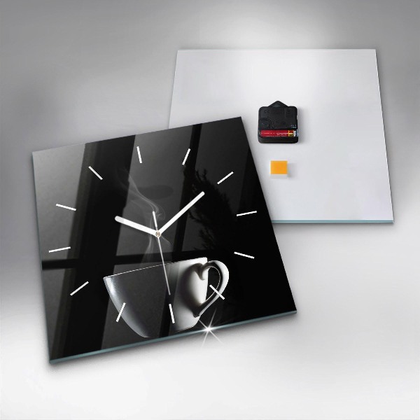 Orologio quadrato Una tazza di caffè