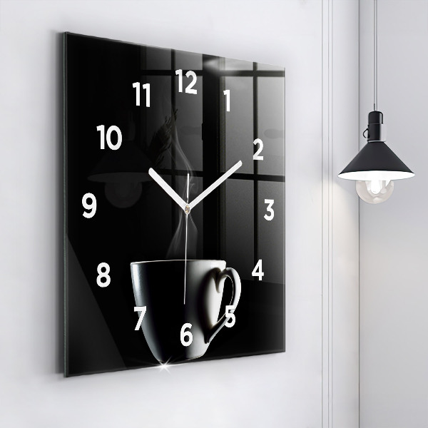 Orologio quadrato Una tazza di caffè