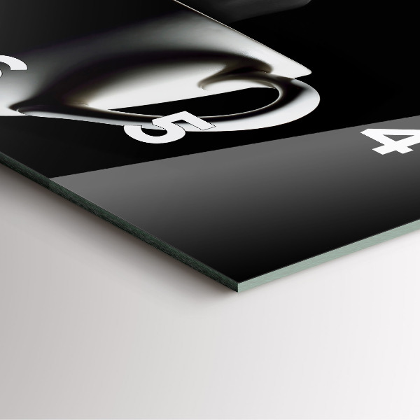 Orologio quadrato Una tazza di caffè