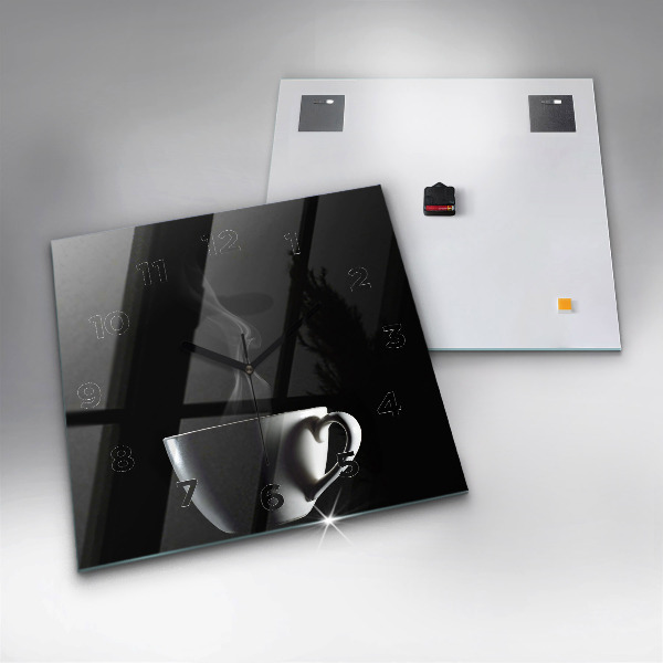 Orologio quadrato Una tazza di caffè