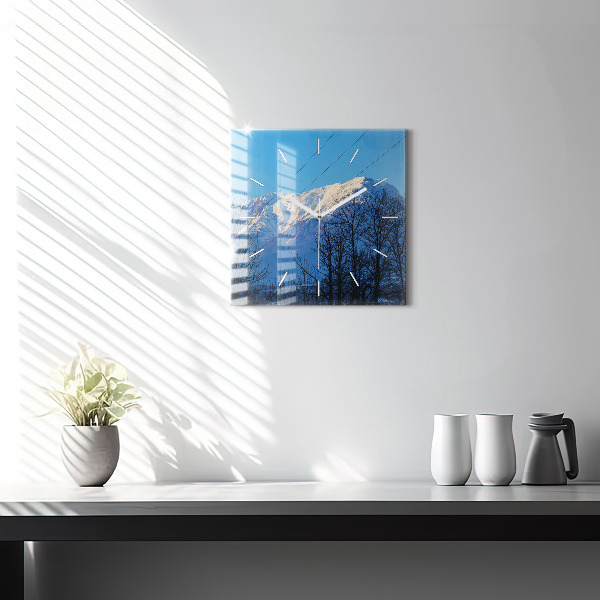 Orologio quadrato Vista sulle montagne