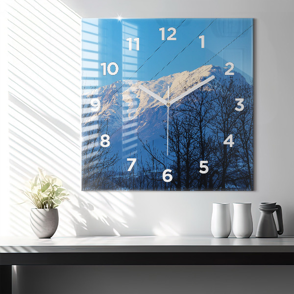 Orologio quadrato Vista sulle montagne