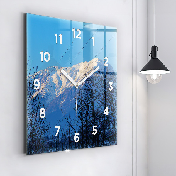 Orologio quadrato Vista sulle montagne