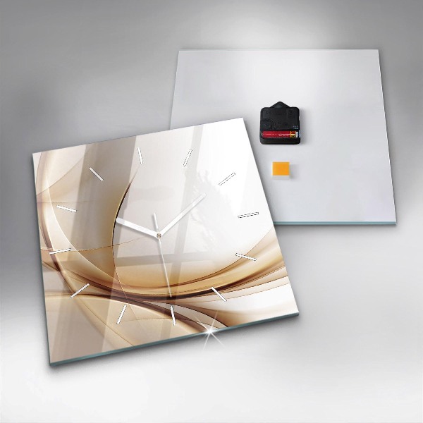 Orologio quadrato Astrazione dorata