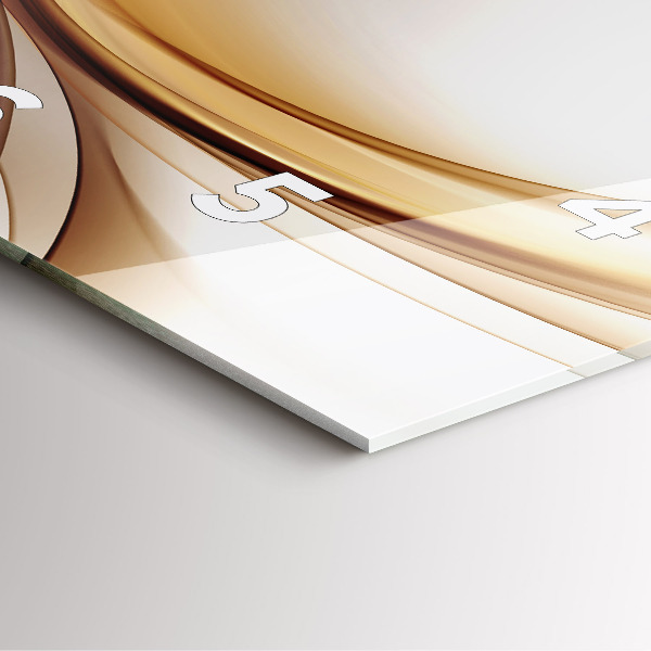 Orologio quadrato Astrazione dorata