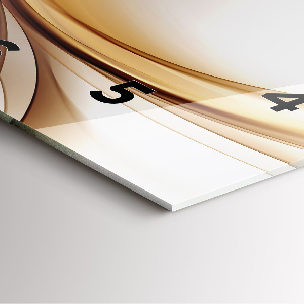 Orologio quadrato Astrazione dorata