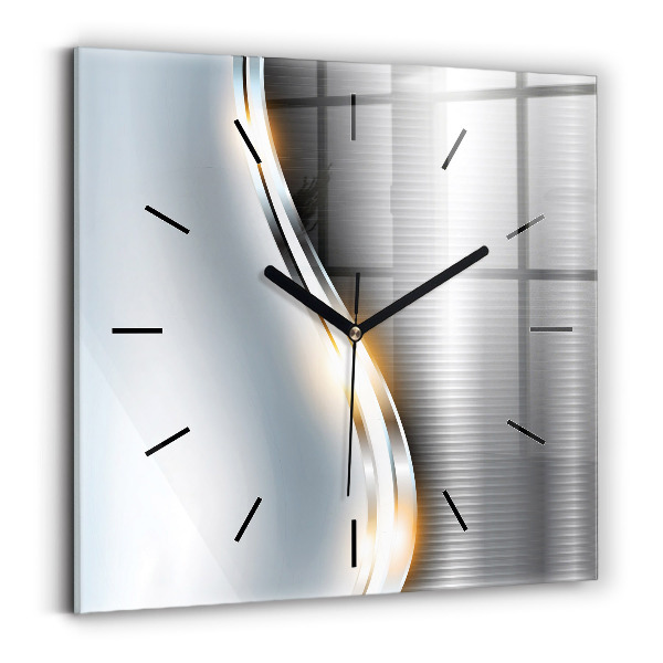 Orologio quadrato Astrazione metallica