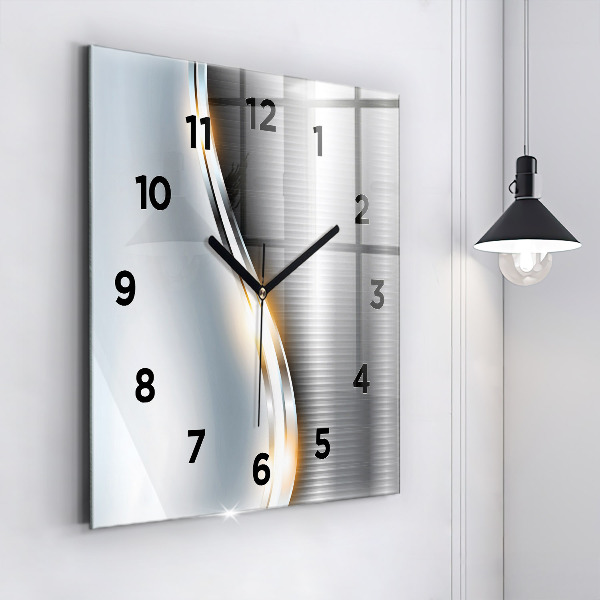 Orologio quadrato Astrazione metallica