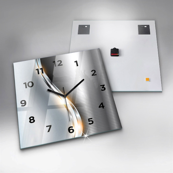 Orologio quadrato Astrazione metallica