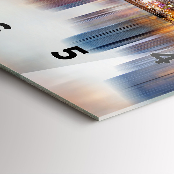 Orologio quadrato in vetro Panorama con la Torre Eiffel