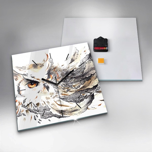 Orologio quadrato Gufo simbolo di saggezza