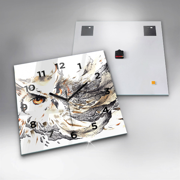 Orologio quadrato Gufo simbolo di saggezza