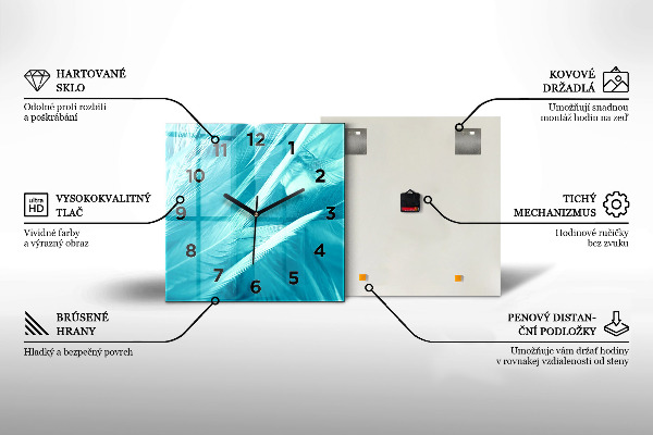 Orologio quadrato Onde di astrazione