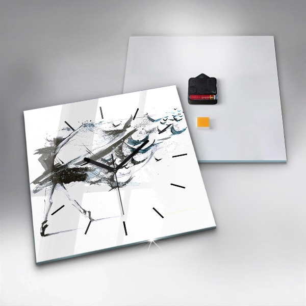 Orologio quadrato Donna che balla il balletto