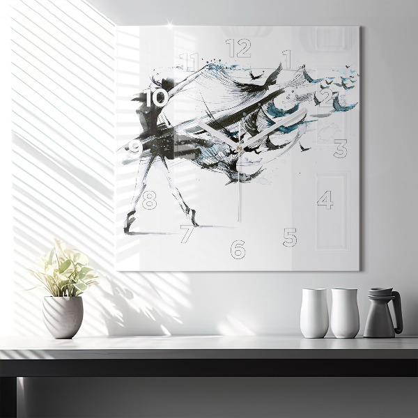 Orologio quadrato Donna che balla il balletto