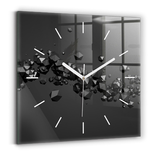 Orologio quadrato Astrazione nera