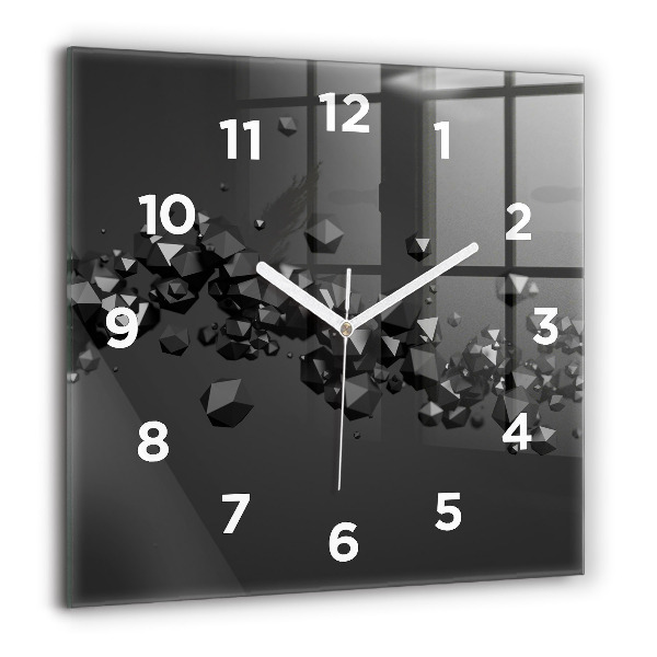 Orologio quadrato Astrazione nera