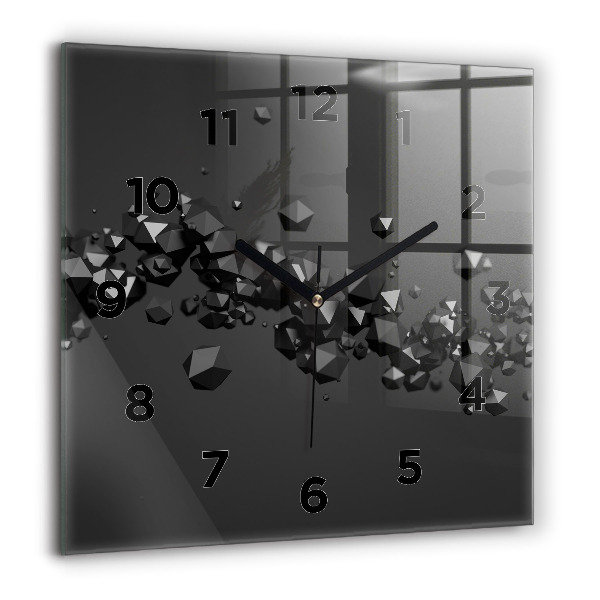 Orologio quadrato Astrazione nera