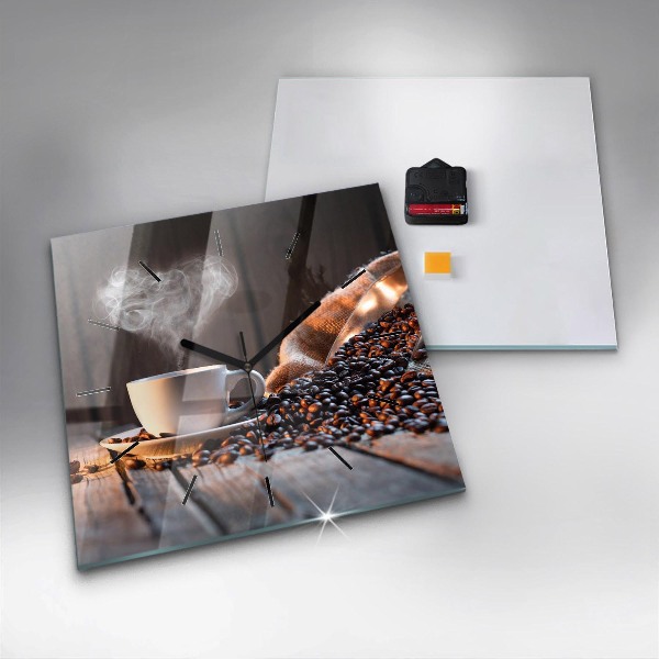 Orologio quadrato Una tazza di caffè