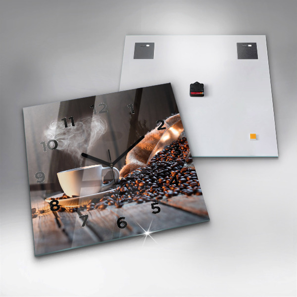 Orologio quadrato Una tazza di caffè