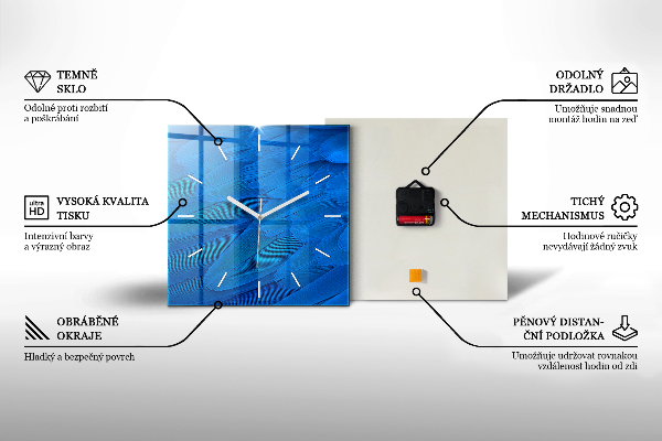 Orologio quadrato Albero del cuore dell'amore