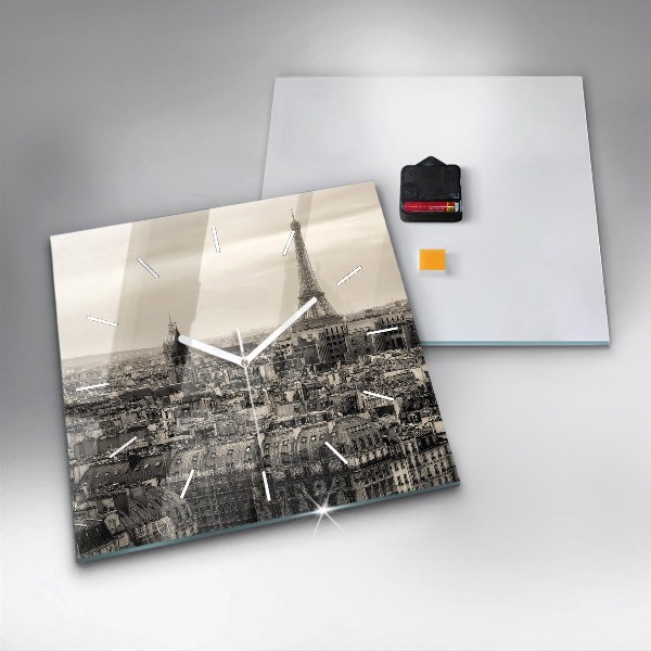 Orologio quadrato Panorama paesaggistico di Parigi