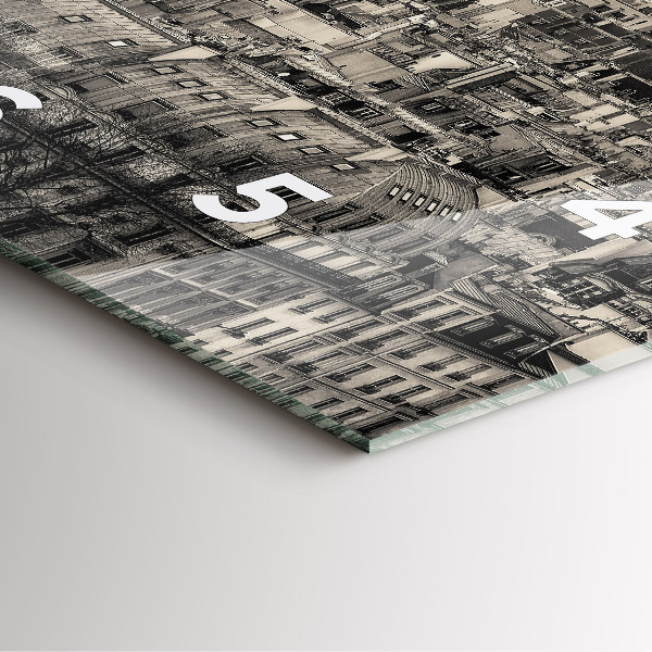 Orologio quadrato Panorama paesaggistico di Parigi