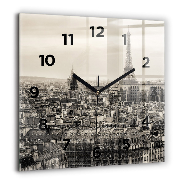 Orologio quadrato Panorama paesaggistico di Parigi