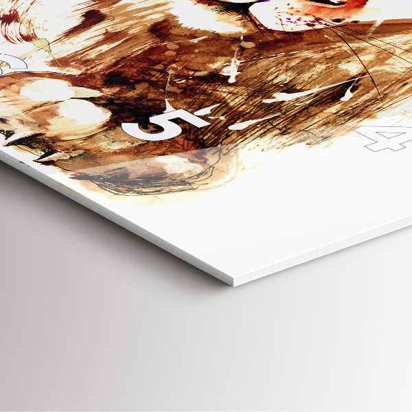 Orologio quadrato Illustrazione di un leone marrone