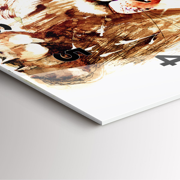 Orologio quadrato Illustrazione di un leone marrone