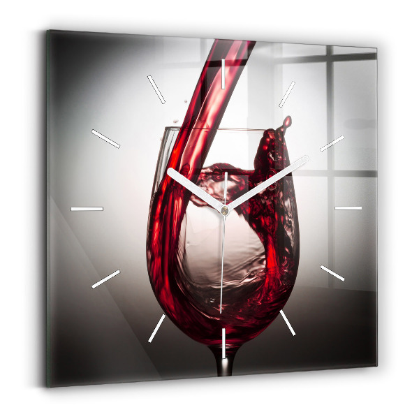Orologio quadrato Bicchiere di vino