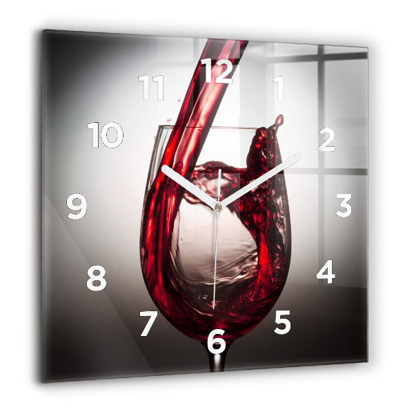 Orologio quadrato Bicchiere di vino