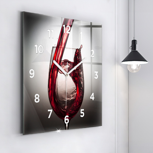 Orologio quadrato Bicchiere di vino