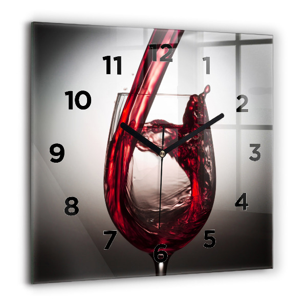 Orologio quadrato Bicchiere di vino
