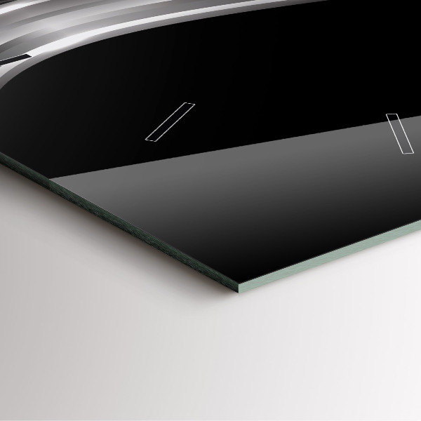 Orologio quadrato Astrazione del metallo nero