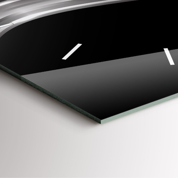 Orologio quadrato Astrazione del metallo nero