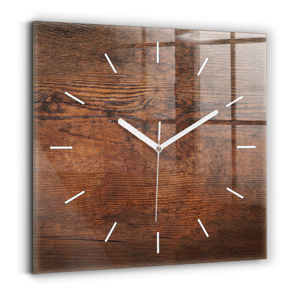 Orologio quadrato in vetro Legno vecchio