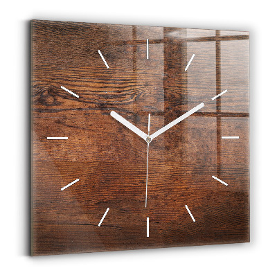 Orologio quadrato in vetro Legno vecchio