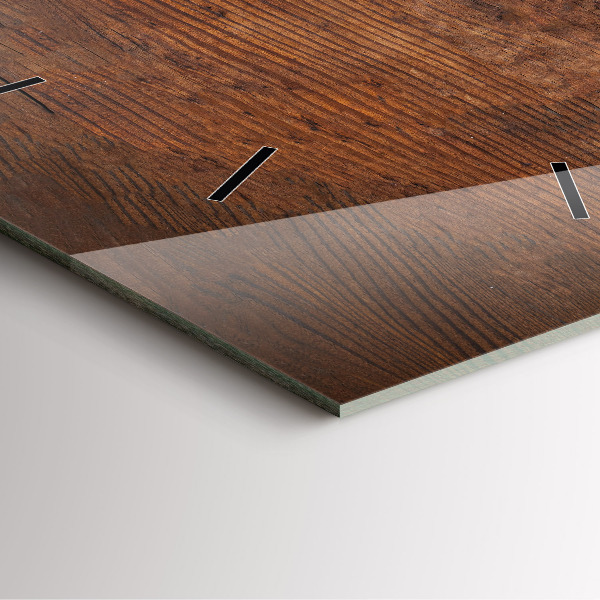 Orologio quadrato in vetro Legno vecchio